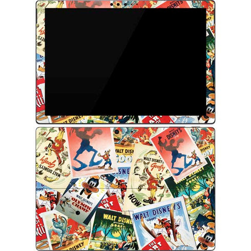 Disney Friends Retro Goofy Stamps Art Surface Pro 7 Skin