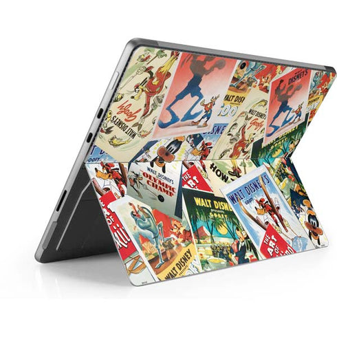 Disney Friends Retro Goofy Stamps Art Surface Pro 9 Skin