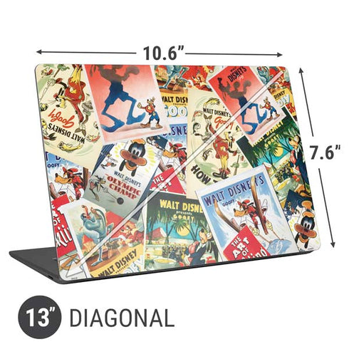 Disney Friends Retro Goofy Stamps Art Universal Laptop 13in (10.6 x 7.6in) Skin