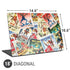Disney Friends Retro Goofy Stamps Art Universal Laptop 18in (14.6 x 10.6in) Skin