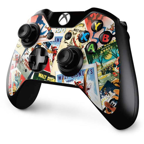 Disney Friends Retro Goofy Stamps Art Xbox One Controller Skin
