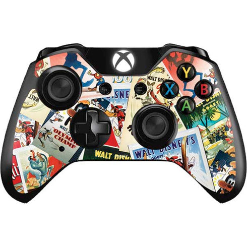 Disney Friends Retro Goofy Stamps Art Xbox One Controller Skin