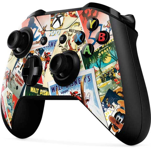 Disney Friends Retro Goofy Stamps Art Xbox One X Controller Skin
