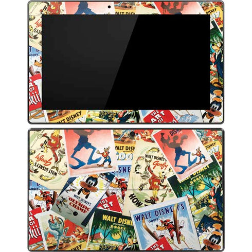 Disney Friends Retro Goofy Stamps Art Surface Pro Tablet Skin