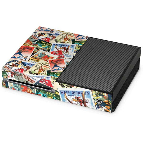 Disney Friends Retro Goofy Stamps Art Xbox One Console Skin