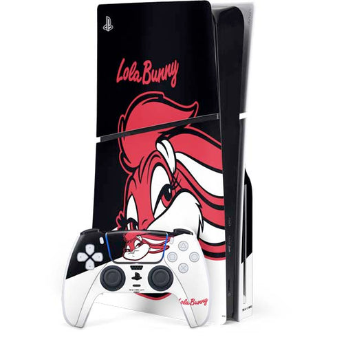 Looney Tunes Retro Lola Bunny PS5 Slim Disk Bundle Skin