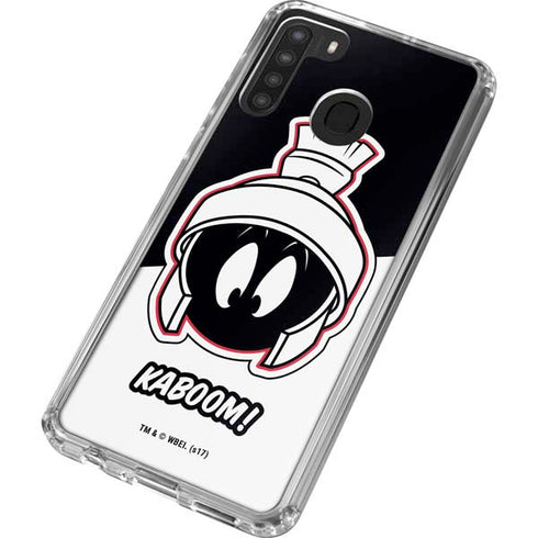 Looney Tunes Retro Marvin The Martian Galaxy A21 Clear Case