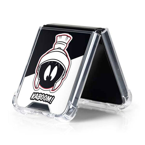 Looney Tunes Retro Marvin The Martian Galaxy Z Flip5 5G Clear Case