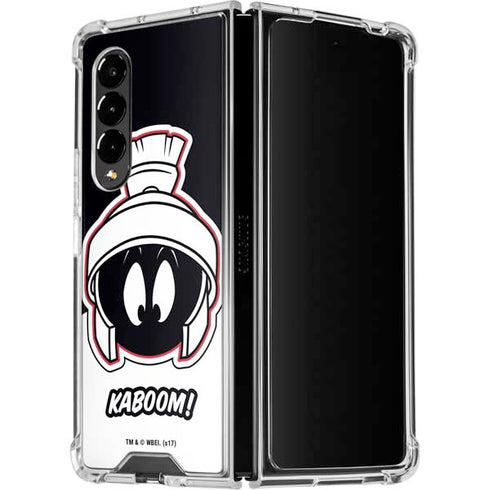 Looney Tunes Retro Marvin The Martian Galaxy Z Fold4 5G Clear Case