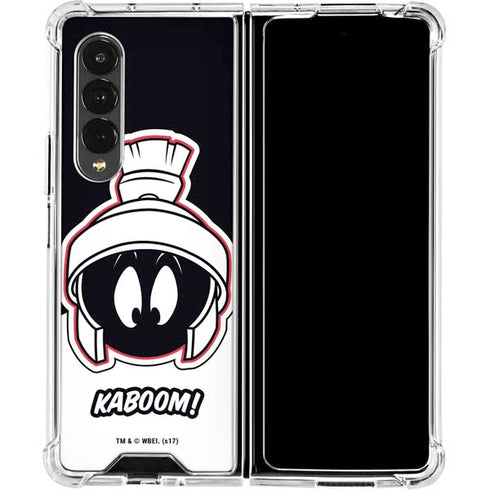Looney Tunes Retro Marvin The Martian Galaxy Z Fold4 5G Clear Case