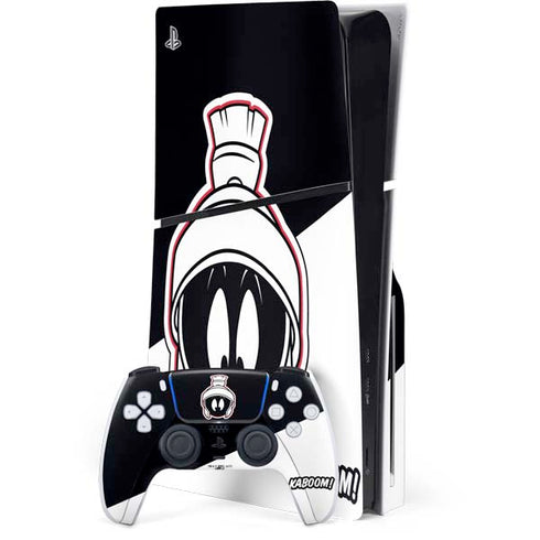 Looney Tunes Retro Marvin The Martian PS5 Slim Disk Bundle Skin