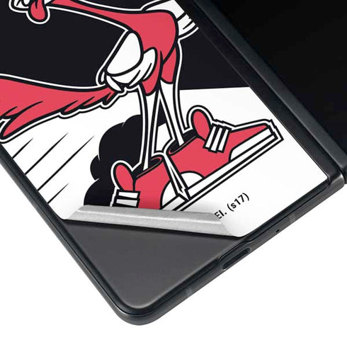 Looney Tunes Retro Road Runner Galaxy Z Fold3 5G Skin