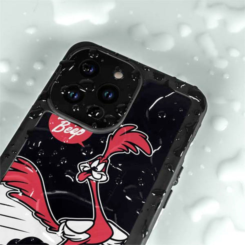 Looney Tunes Retro Road Runner iPhone 14 Pro Max Waterproof Case