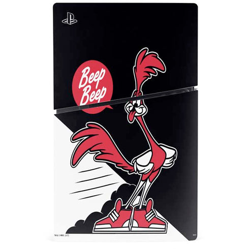 Looney Tunes Retro Road Runner PS5 Slim Disk Console Skin