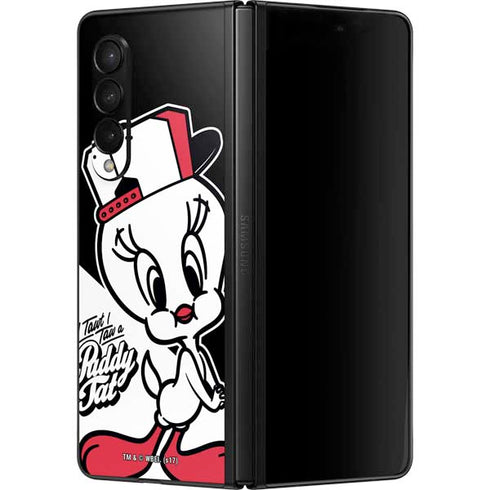 Looney Tunes Retro Tweety Bird Galaxy Z Fold3 5G Skin