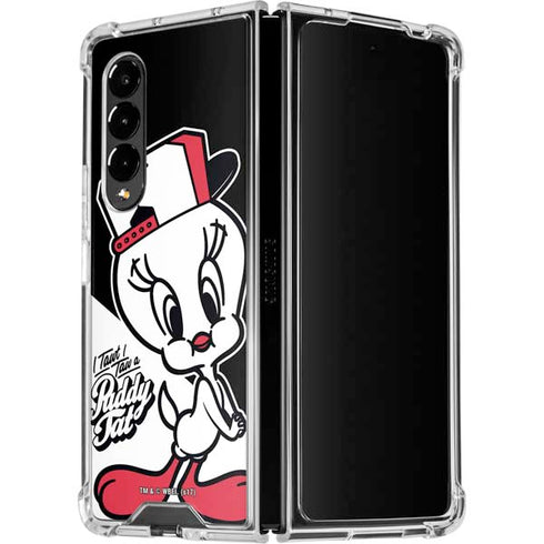 Looney Tunes Retro Tweety Bird Galaxy Z Fold4 5G Clear Case