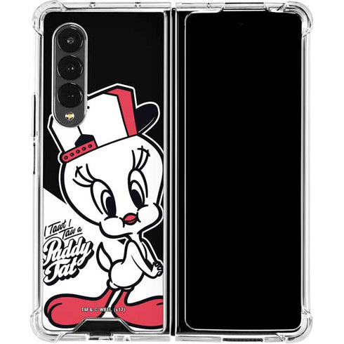 Looney Tunes Retro Tweety Bird Galaxy Z Fold4 5G Clear Case
