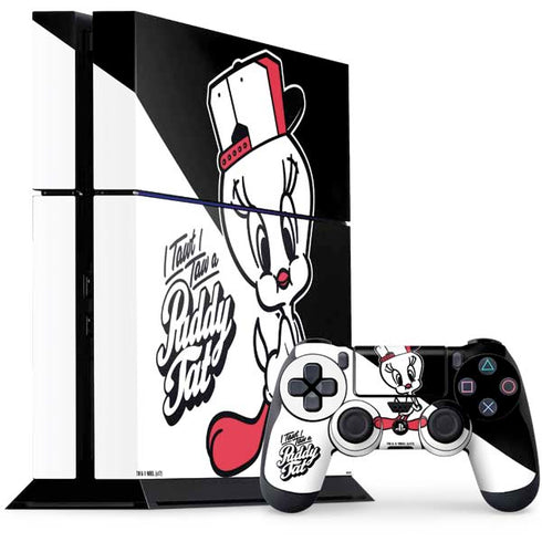 Looney Tunes Retro Tweety Bird PS4 Console and Controller Bundle Skin