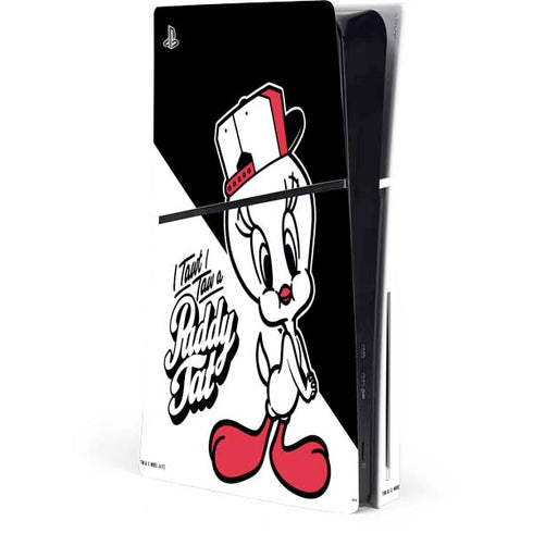 Looney Tunes Retro Tweety Bird PS5 Slim Disk Console Skin