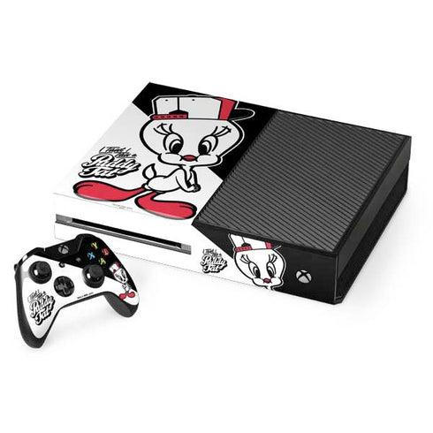Looney Tunes Retro Tweety Bird Xbox One Console and Controller Bundle Skin