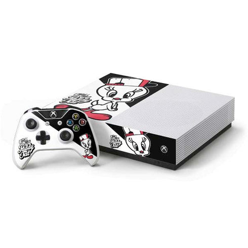 Looney Tunes Retro Tweety Bird Xbox One S All-Digital Edition Bundle Skin