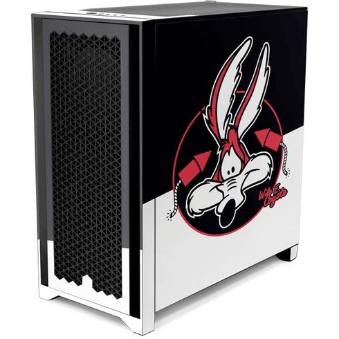 Looney Tunes Retro Wile E Coyote Corsair 4000D Tempered Glass Mid-Tower ATX Case Skin