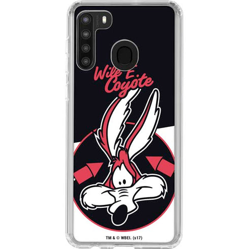Looney Tunes Retro Wile E Coyote Galaxy A21 Clear Case