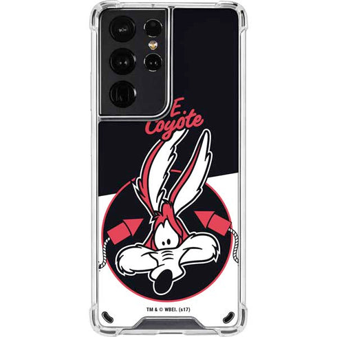 Looney Tunes Retro Wile E Coyote Galaxy S21 Ultra 5G Clear Case