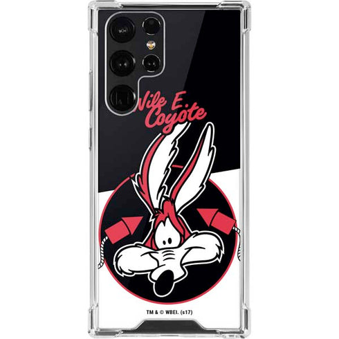 Looney Tunes Retro Wile E Coyote Galaxy S22 Ultra Clear Case