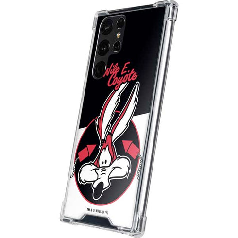 Looney Tunes Retro Wile E Coyote Galaxy S22 Ultra Clear Case