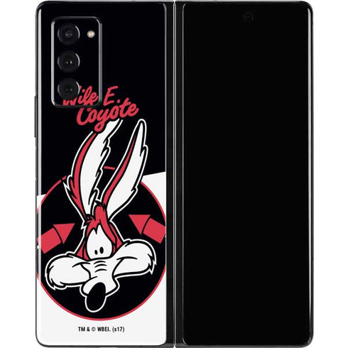 Looney Tunes Retro Wile E Coyote Galaxy Z Fold2 5G Skin