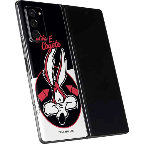 Looney Tunes Retro Wile E Coyote Galaxy Z Fold2 5G Skin