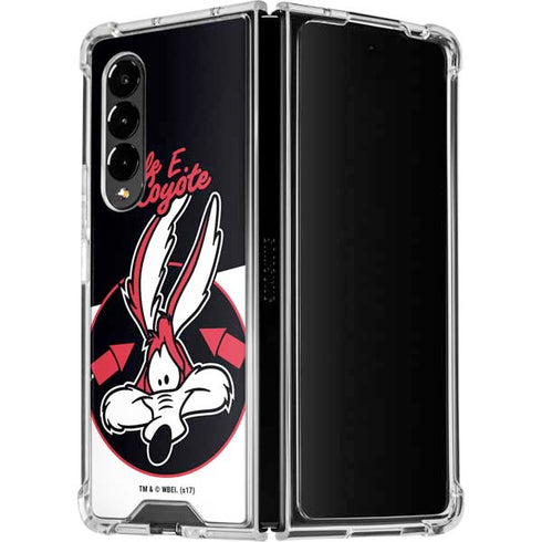 Looney Tunes Retro Wile E Coyote Galaxy Z Fold4 5G Clear Case