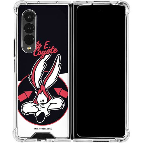 Looney Tunes Retro Wile E Coyote Galaxy Z Fold4 5G Clear Case