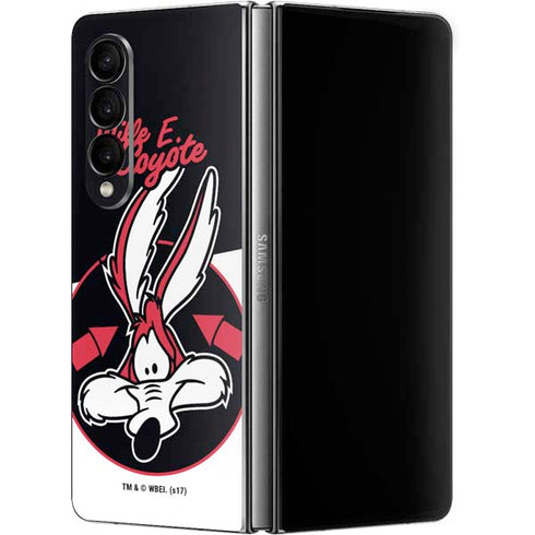 Looney Tunes Retro Wile E Coyote Galaxy Z Fold4 5G Skin