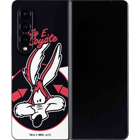 Looney Tunes Retro Wile E Coyote Galaxy Z Fold4 5G Skin