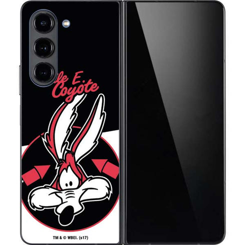 Looney Tunes Retro Wile E Coyote Galaxy Z Fold5 5G Skin