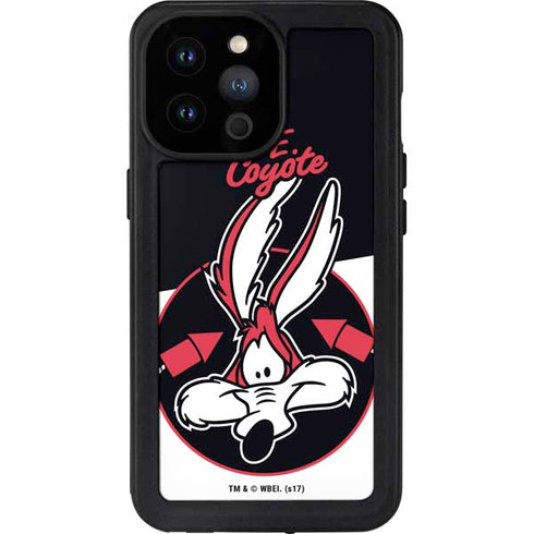 Looney Tunes Retro Wile E Coyote iPhone 14 Pro Max Waterproof Case