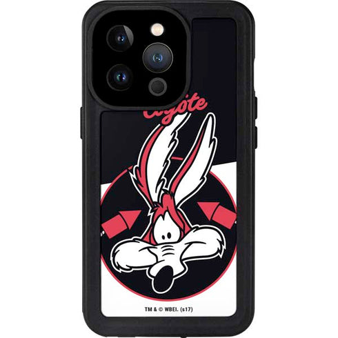 Looney Tunes Retro Wile E Coyote iPhone 14 Pro Waterproof Case