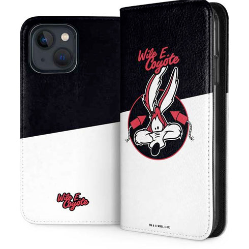 Looney Tunes Retro Wile E Coyote iPhone 15 Plus Folio Case