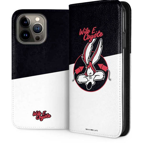 Looney Tunes Retro Wile E Coyote iPhone 15 Pro Max Folio Case
