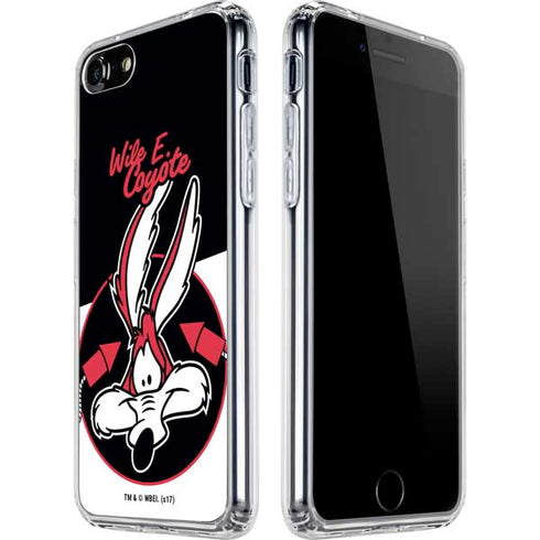 Looney Tunes Retro Wile E Coyote iPhone SE (2nd & 3rd Gen) Clear Case