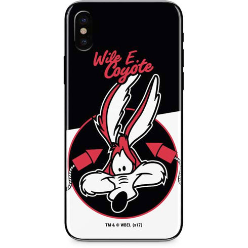 Looney Tunes Retro Wile E Coyote iPhone X Skin