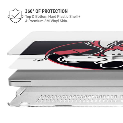 Looney Tunes Retro Wile E Coyote MacBook Pro 13in (2020) Case plus Skin