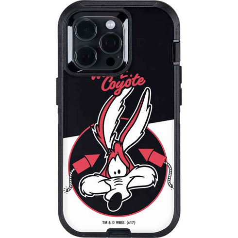Looney Tunes Retro Wile E Coyote Otterbox Defender iPhone Skin