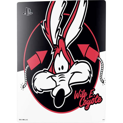 Looney Tunes Retro Wile E Coyote PS5 Console Skin