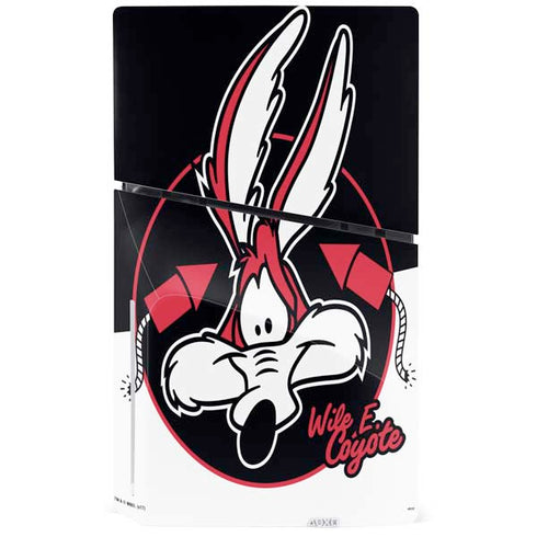 Looney Tunes Retro Wile E Coyote PS5 Slim Disk Bundle Skin