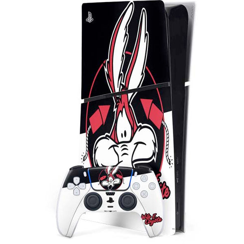 Looney Tunes Retro Wile E Coyote PS5 Slim Digital Edition Bundle Skin
