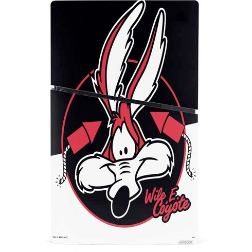 Looney Tunes Retro Wile E Coyote PS5 Slim Digital Edition Bundle Skin