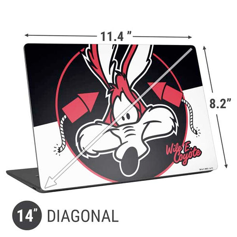 Looney Tunes Retro Wile E Coyote Universal Laptop 14in (11.4 x 8.2in) Skin